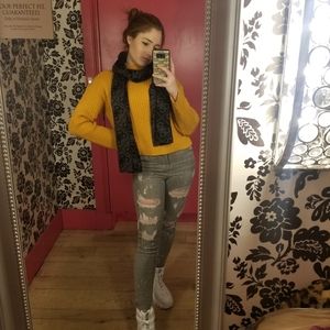 Guess High Waist Paint Splatter Skinny Jeans Gray